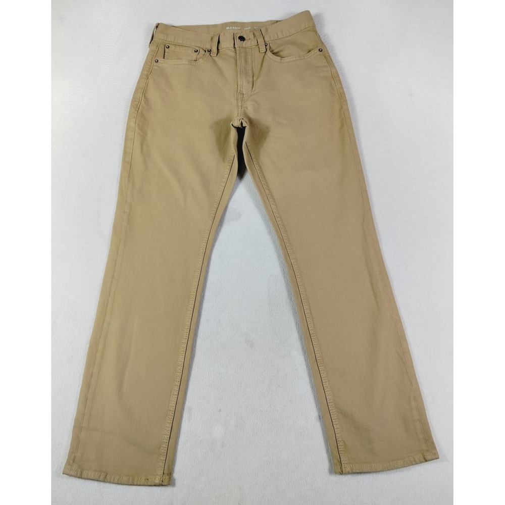 Old Navy Pants Mens 30 Beige Straight Built-In Flex Khakis Chino‎ Casual Office